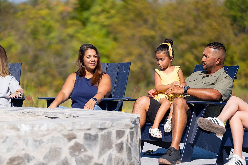 Family hanging out in Talia