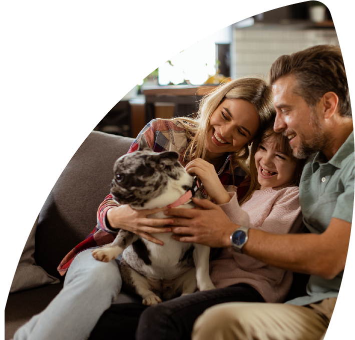 New Home and Family with Dog